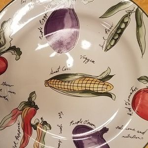 Furio pair of colorful salad sandwiches plates